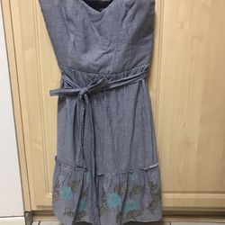 Torrid Strapless Blue Dress Size 2 (16-18)