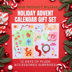 12 Days of Plush Accessories - Holiday Advent Calendar Gift Set