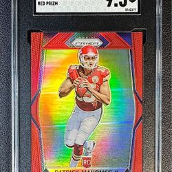 PATRICK MAHOMES II SGC 9.5 2017 PANINI PRIZM #269 ROOKIE RETAIL RED PRIZM SSP RC