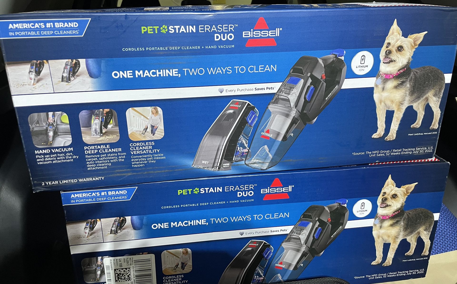 BISSELL Pet Hand Vacuum Cleaner Stain Erase Duo Cordless Portable Deep Clean Model 3706