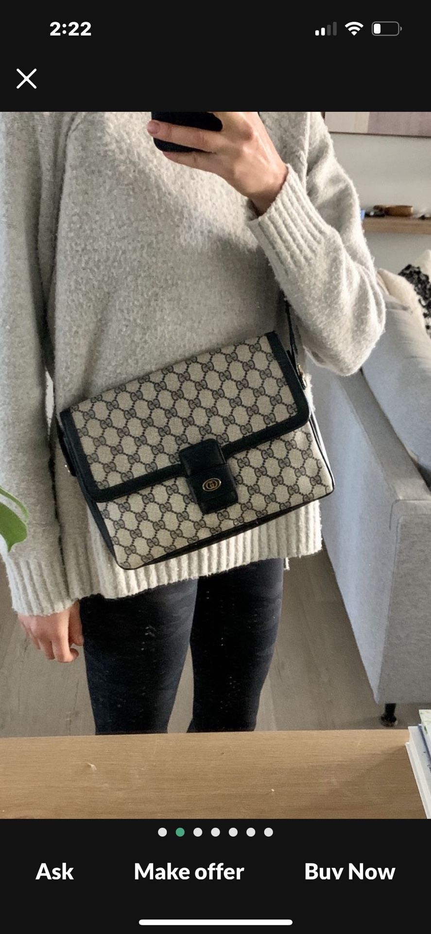 Vintage Gucci Bag With Custom Chain