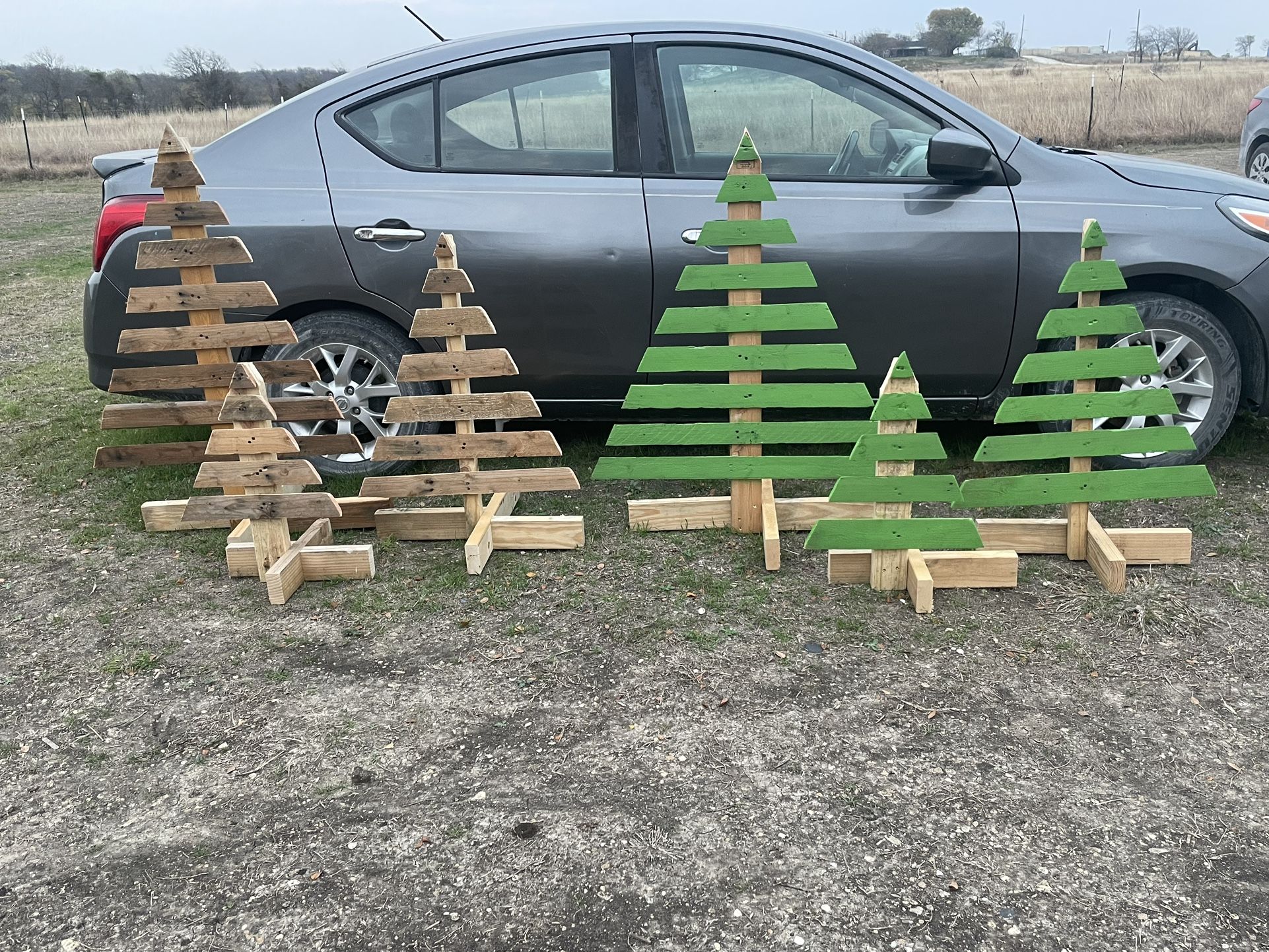 Wooden Christmas Tree Sets 