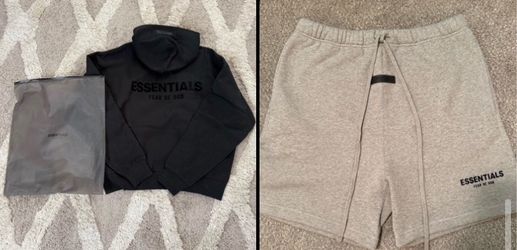 Essentials shorts and hoodie