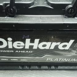 Car battery.  DieHard power ahead Platinum h8-agm 900 cold amps 160 reserve 95 amp/hr never used