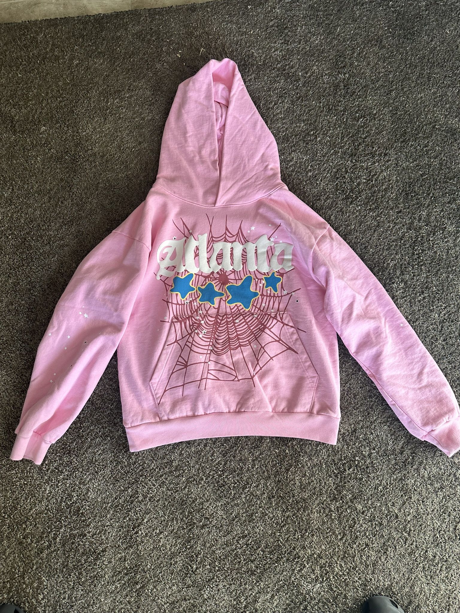 MENS PINK ATLANTA SPIDER HOODIE