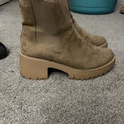 Size 9 Women Textile Brown Boots 