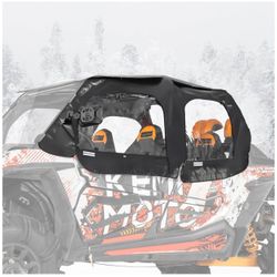 KEMIMOTO Soft Cab Enclosure Upper Doors Compatible with Polaris RZR XP 4 1000 2014+, Upgraded Zipper Waterproof Soft UTV Cab Enclosure Side Window Kit