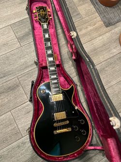 Gibson Les Paul Custom Black Electric Guitar Vintage 1980