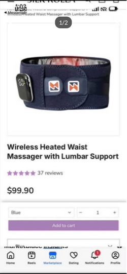 Wireless Heated Waist Massager w/ Lumbar Support