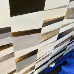 Huge Black White And Gold Art