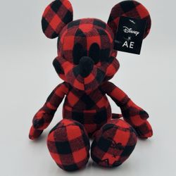 Mickey Mouse x AE Special Edition Plush Doll New Plaid 12” Christmas Gift