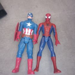 Spiderman And Captain America Figure 7inch