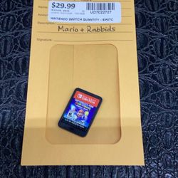 Mario Rabbits Nintendo Switch Game 
