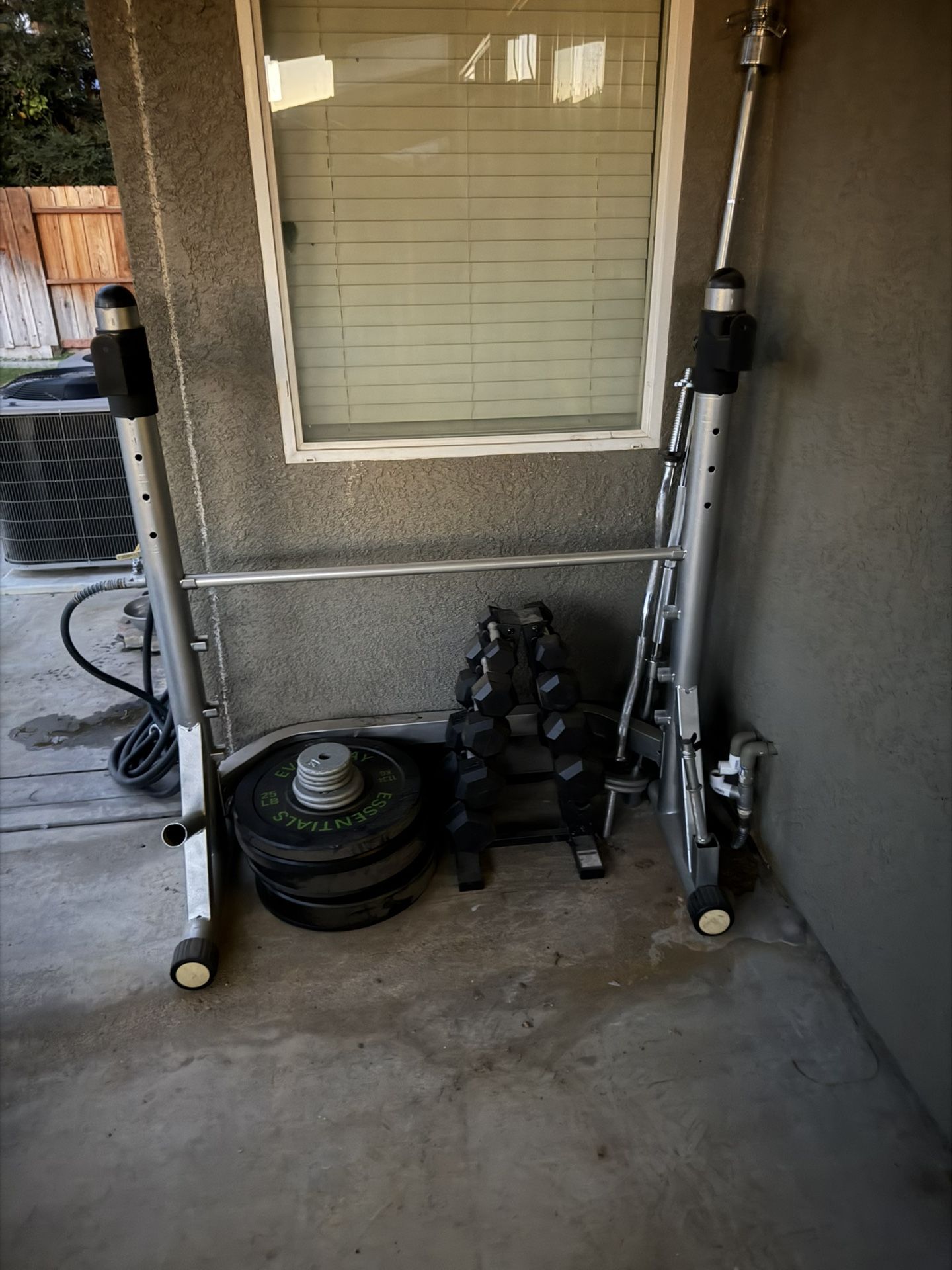 Weights, Bench Rack And Treadmill