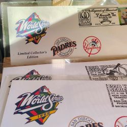 Yankees vs Padres 1998 World Series First Day Cover Envelope