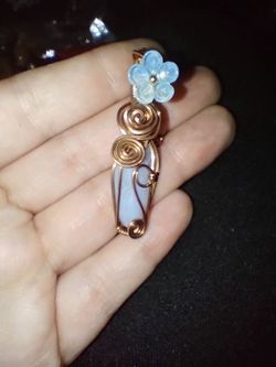 Blue lace agate pendant
