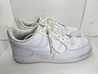 Nike Air Force 1 Low '07 Shoes Men's 12 Triple White Leather Athletic Sneakers