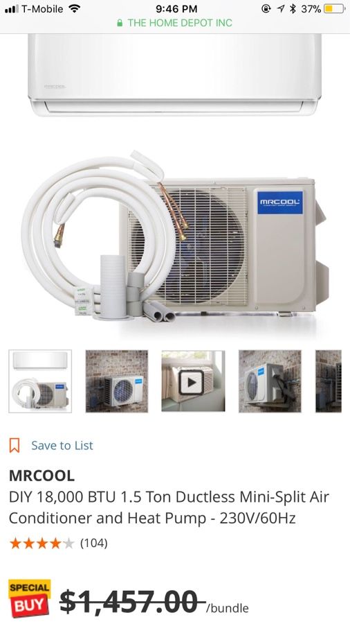 Stay Cool This Summer! 18,000 BTU Mr Cool Air Conditioning Unit-New!