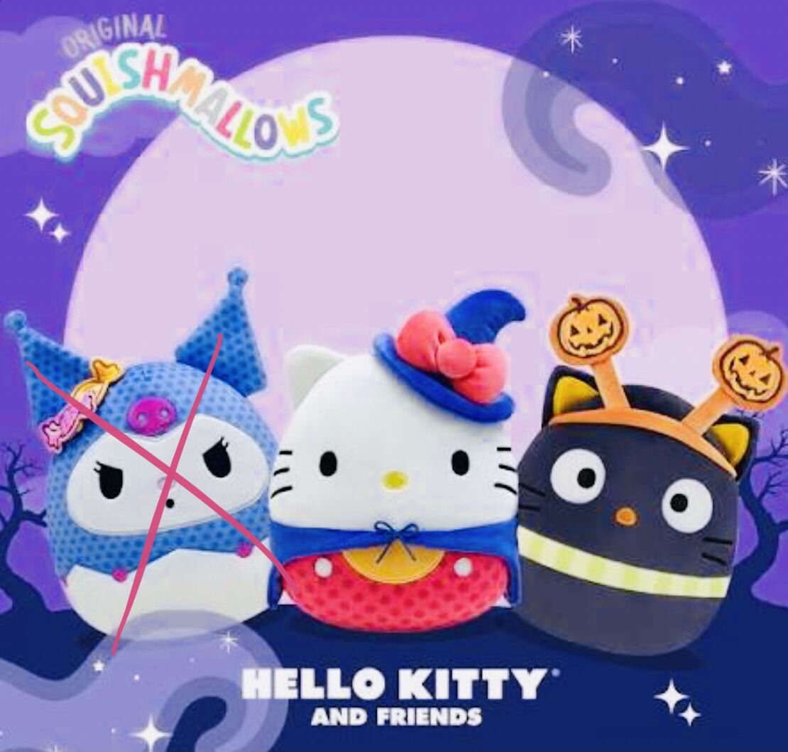 Halloween! Squismallow™️💕🎃🎀 12-in HELLO KITTY®️or CHOCOAT🎀🎃💕collectible edition