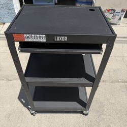 Utility / Media Cart w/ Power Strip & Keyboard Tray