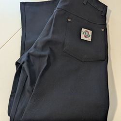 New Black Work Jeans  W38  L29 Made In The USA 5 Pocket Heavy Duty