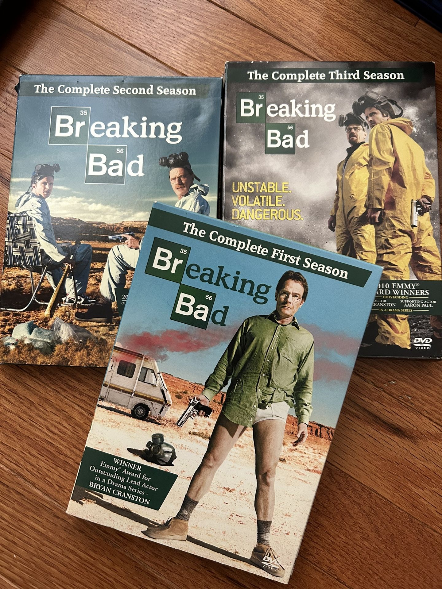 Seasons 1-3 Breaking Bad DVDs 