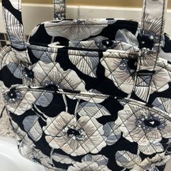 Black And White Vera Bradley Tote Bag 