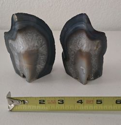 Agate Geode Bookend Pair