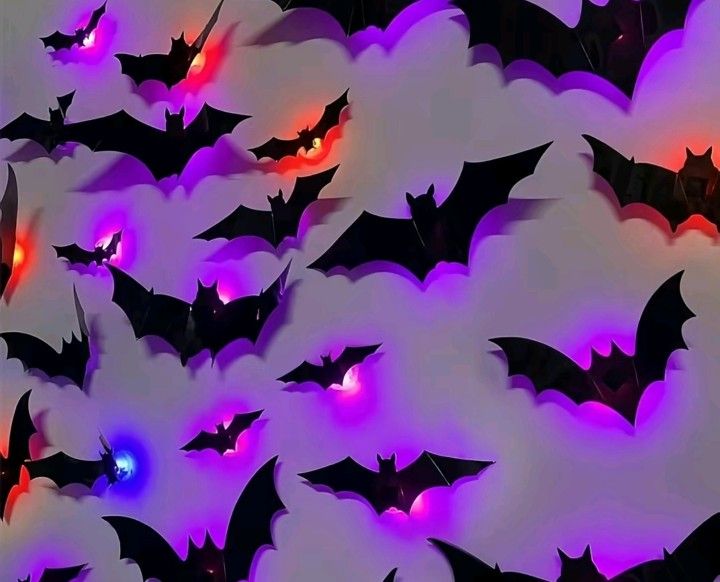 NEW 3D Halloween Bat LED Wall Decor
