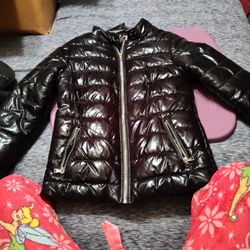 Pink Platinum Puffer Jacket