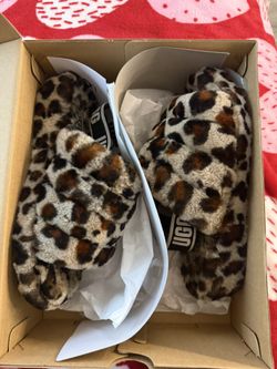 Ugg fluff Yeah Slide Leopard
