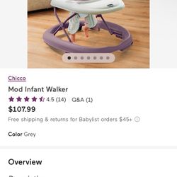 Brand New- Chicco mod Infant Walker 