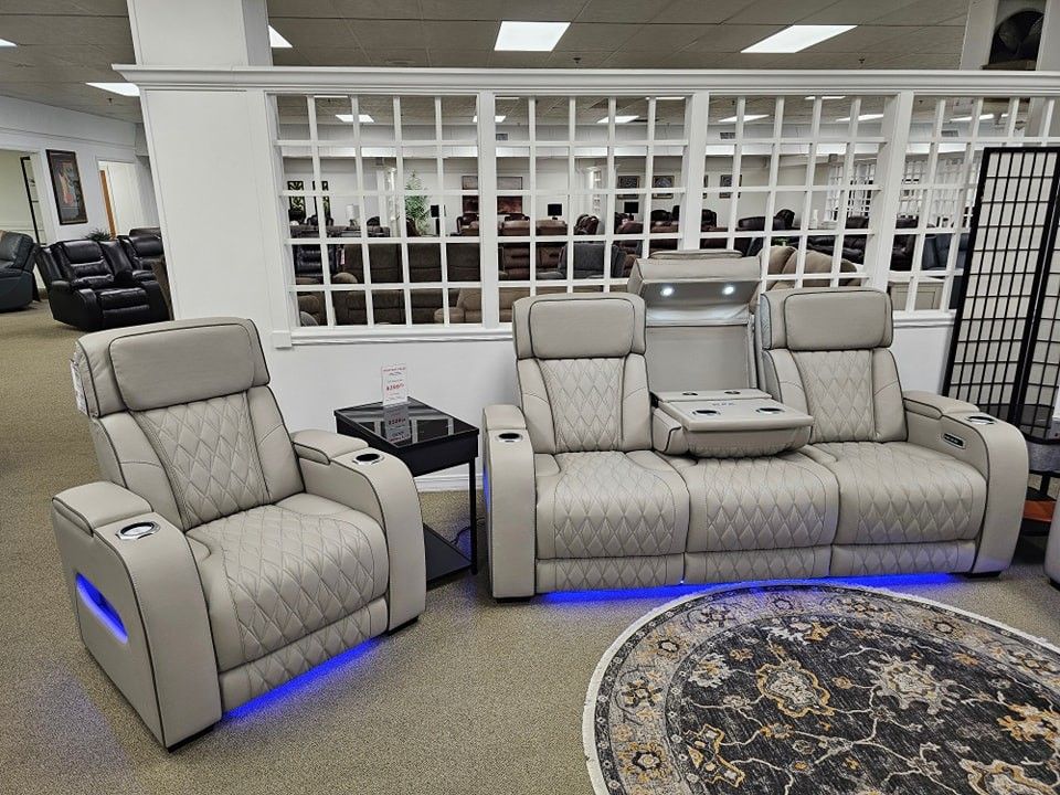 Boyington Led Power Reclining Sofa and Recliner 🌲 Brand New ▪️ Delivery and Finance Available #Sofa #Loveseat #Couch #LivingRoomSet Options Available