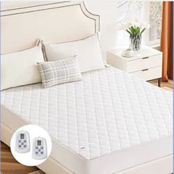 Heated Mattress Pad Queen Size (80×60″) – Dual Zone Electric Bed Warmer, 12 Adjustable Heat Settings, 12‑Hour Auto Shut‑Off, Machine Washable New