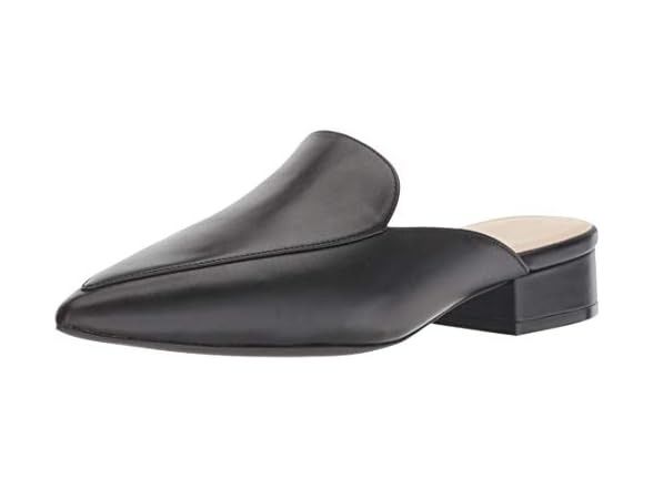 Cole Haan Piper Mules Black Leather Pointed Toe Block Heel W12888 Womens Size 9B