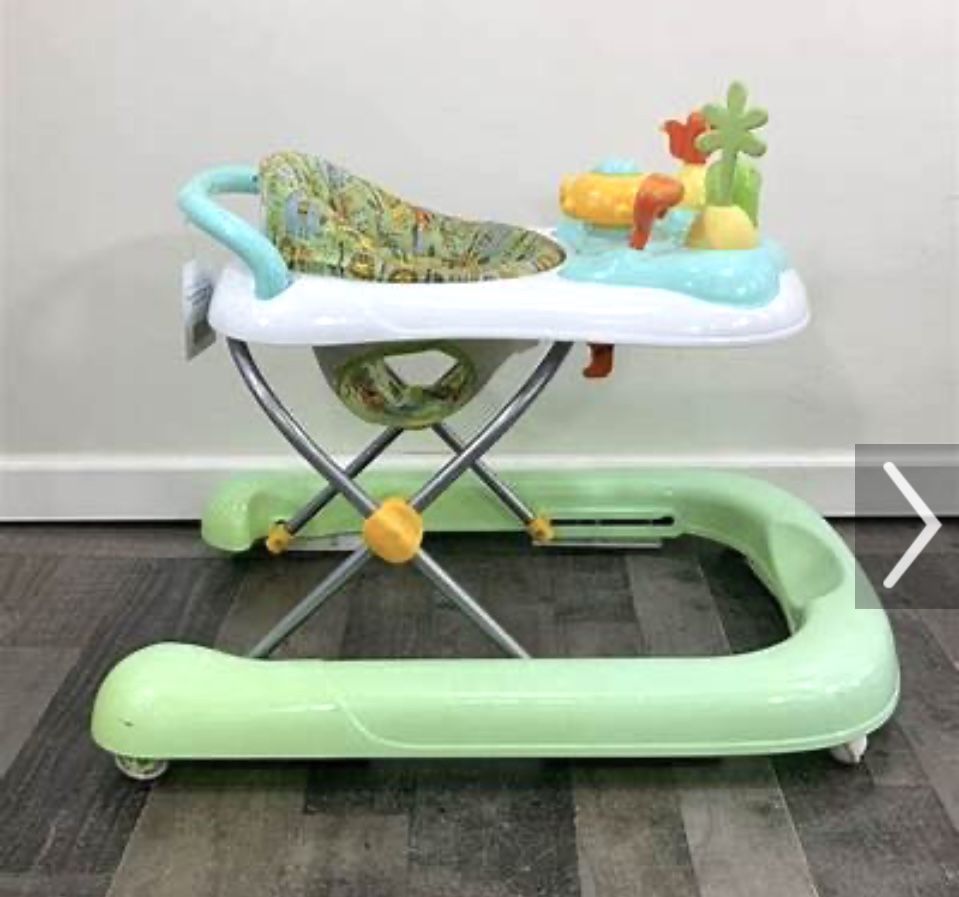 Baby Walker Ride-On. Adjustable. Closes For Storage 