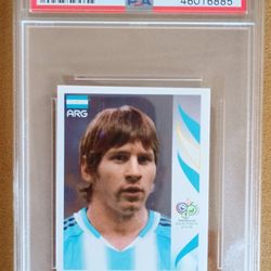  Soccer LIONEL MESSI Soccer 2006 Panini world cup Germany sticker PSA  8 Card near mint to Mint. See our other great vintage art antiques jewelry Spor