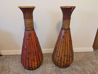 Bamboo hand crafted vases