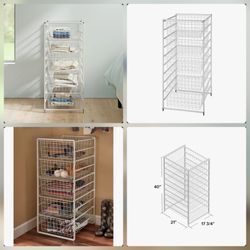 ClosetMaid shelftrack wire basket 5 drawer system 18 inches by 21 inches by 41 inches