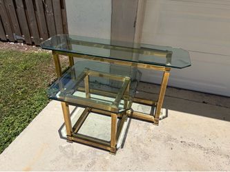 Brass and Glass Tables