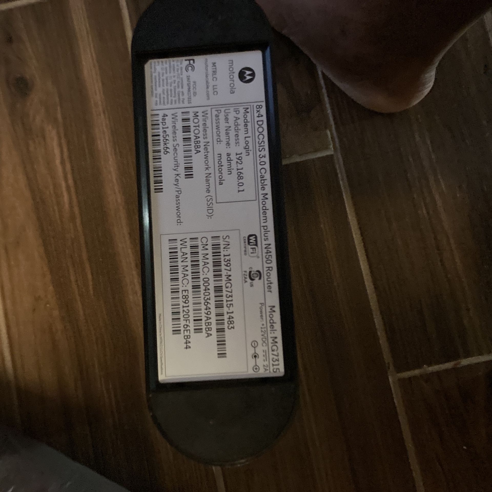 Motorola Modem & Router
