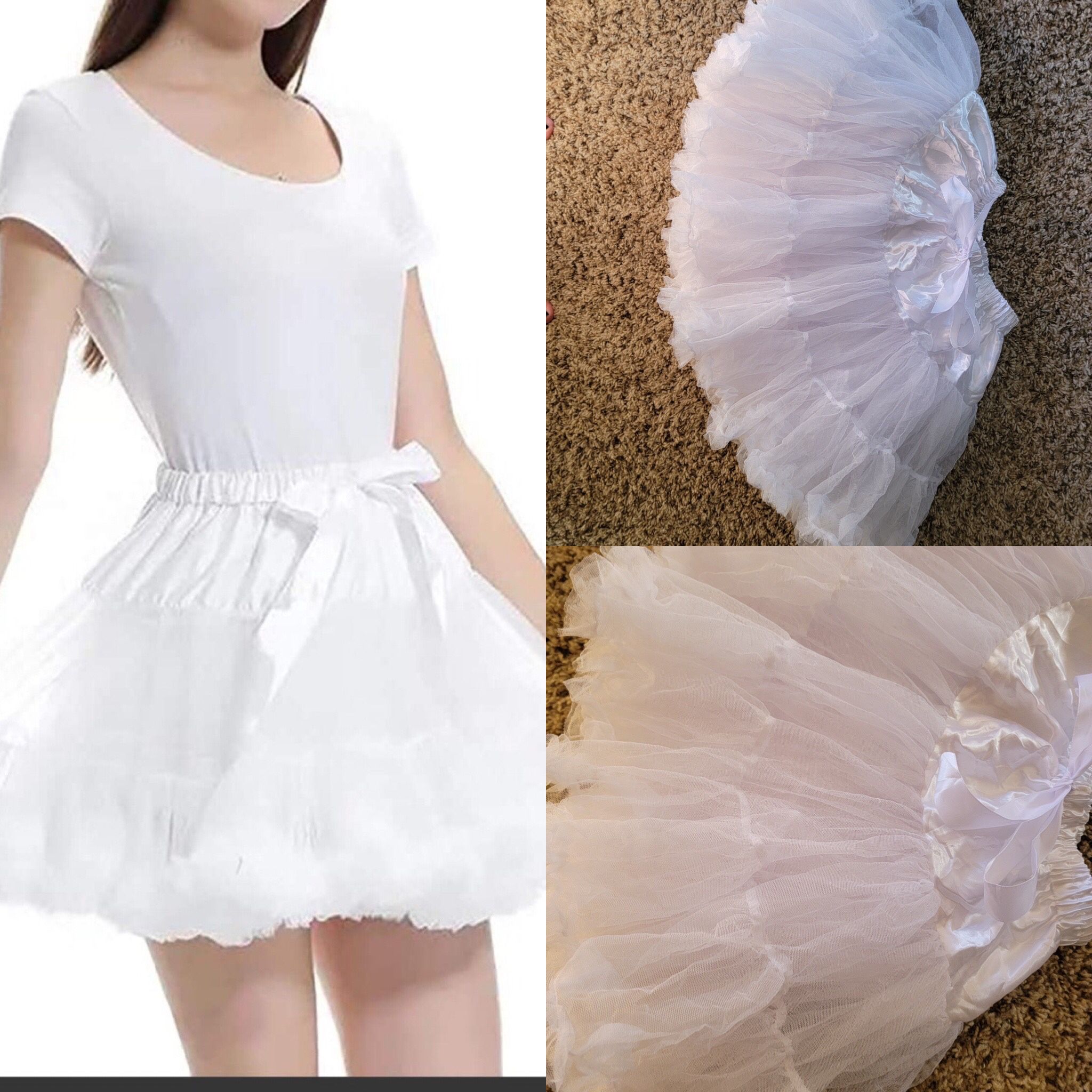 New White Tulle Skirt 