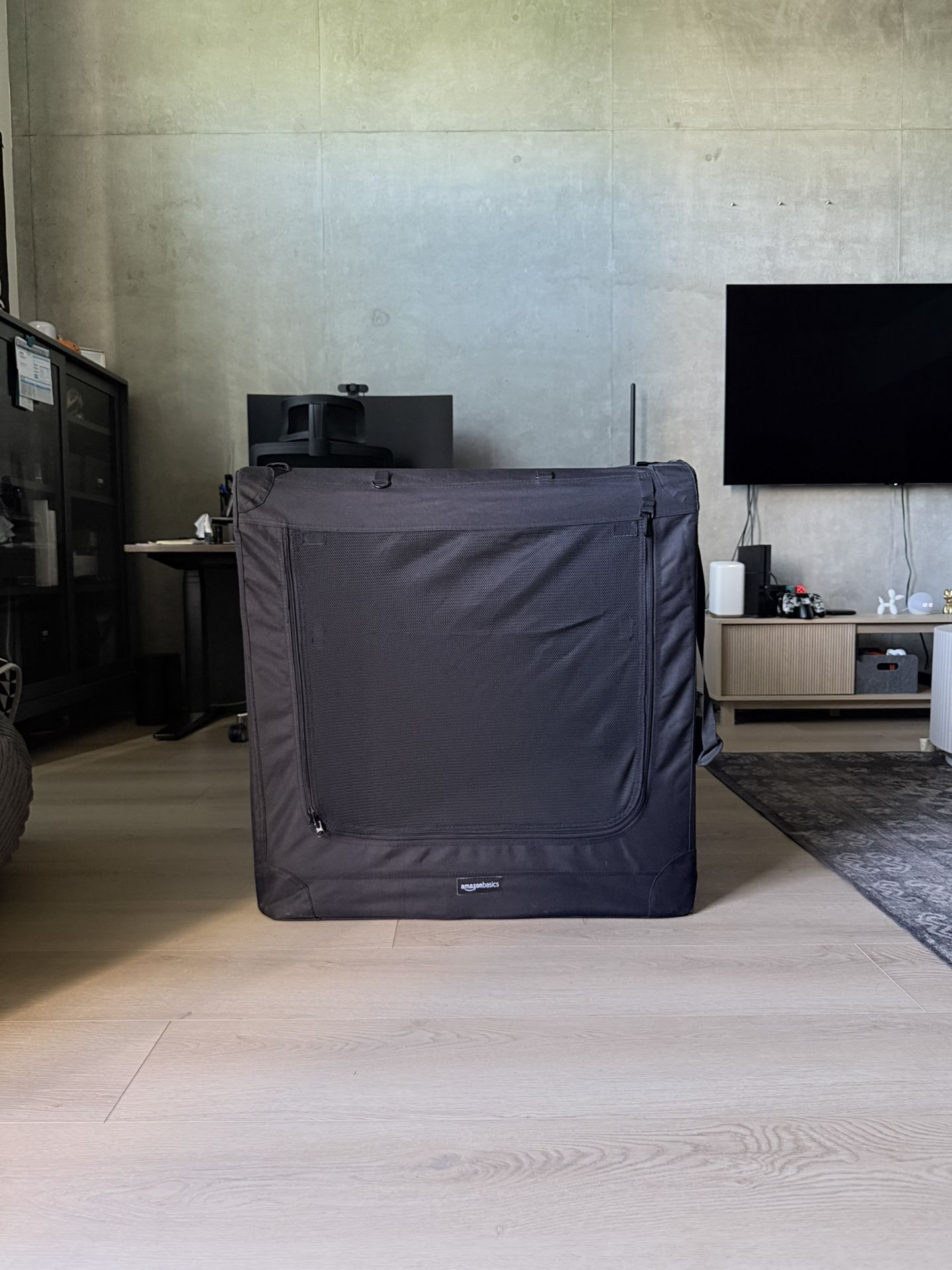 Large Portable Pet Dog Crate Carrier And Memory Foam Dog Bed