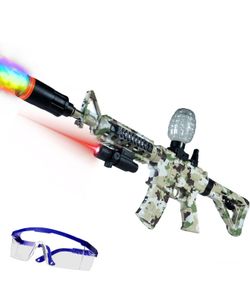 Gel Splat Blaster with Colorful Light and Spray Tracer - Fully Auto Splatter 12 Orby per Second - 7.4V Modular Rechargeable Battery Powered - Outdoor 