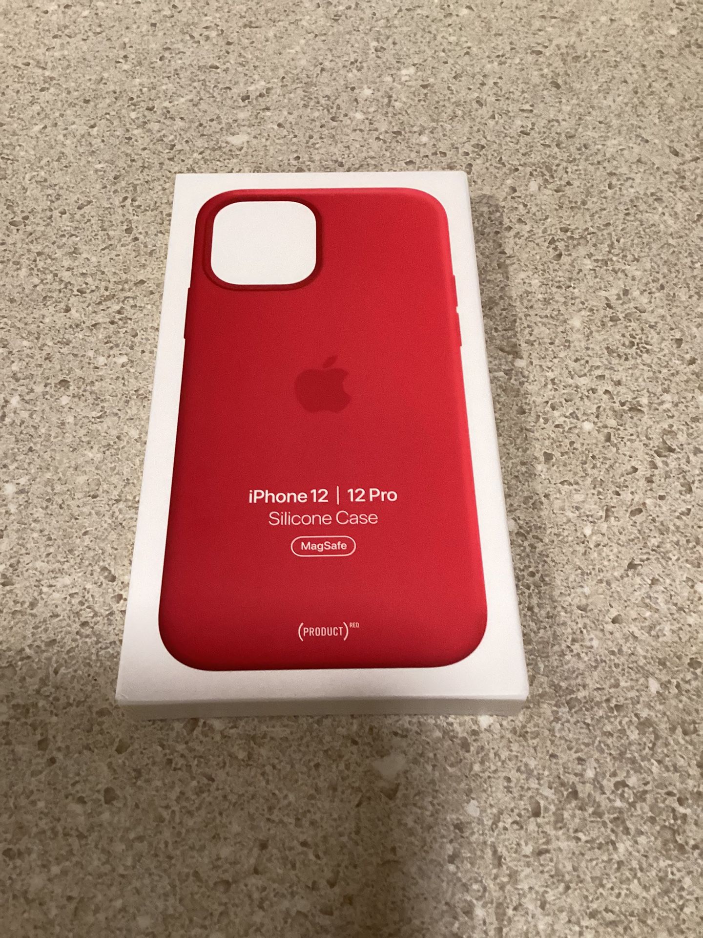 Genuine Apple iPhone 12 Silicone Case - Red.  (New, Unopened)