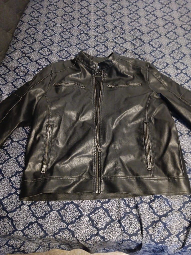 Men GUESS Leather Jacket