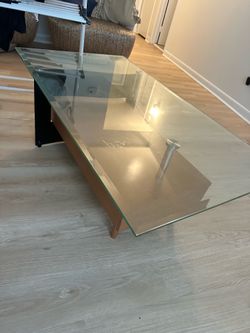 Glass coffee table