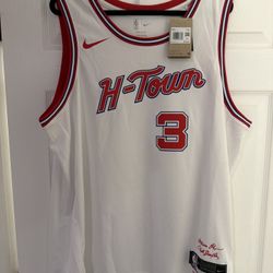 Nike H-TOWN Kevin Porter Jr #3 Basketball White Jersey NWT Size 56/2XL Men’s