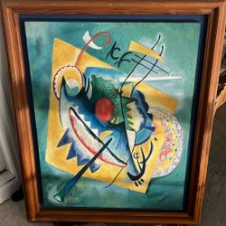 Large Abstract Painting – Framed – 35x44 inch