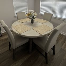 Concrete Round Table With 4 Chairs